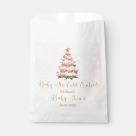 Rosa Winter Baby Es ist kalt draußen Babyparty Geschenktütchen