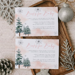 Rosa Winter Wonderland Bücher für Baby Begleitkarte