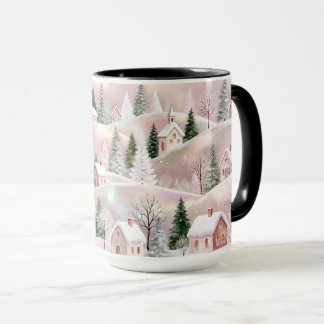 Rosa Winterdorf-Weihnachtstasse Tasse