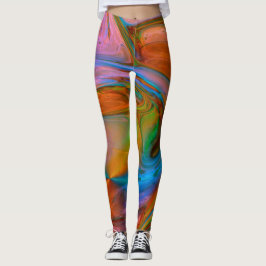 Rosa Wirbel Abstrakt Leggings