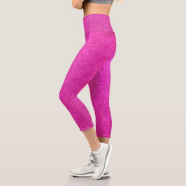 Rosa Wirbel Capri Leggings