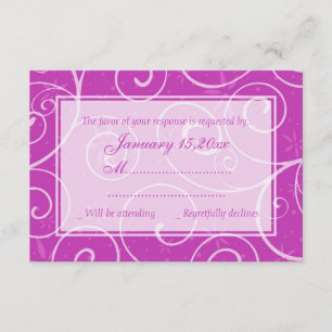 Rosa Wirbels-elegante Hochzeit UAWG Karten