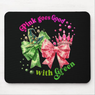 Rosa wird gut mit grünem Funny Halloween Wo Mousepad