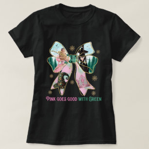 Rosa wird gut mit grünen Halloween-Hexenmädchen T-Shirt