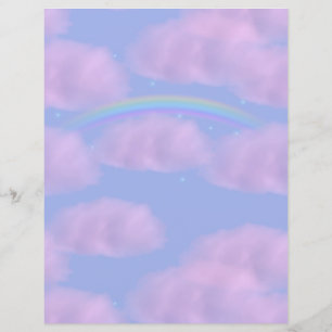 Rosa Wolken und Rainbow-Scrapbook