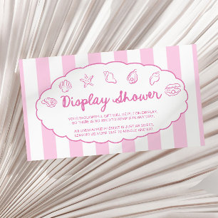 Rosa wunderliche Meeresmuschel-Baby-Shower-Display Begleitkarte
