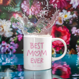 Rosa wunderliches Herz Beste Mutter überhaupt Kaffeetasse