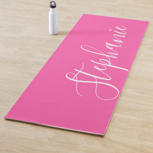 Rosa Yoga Mat Monogramm moderne Yogmatte Yogamatte