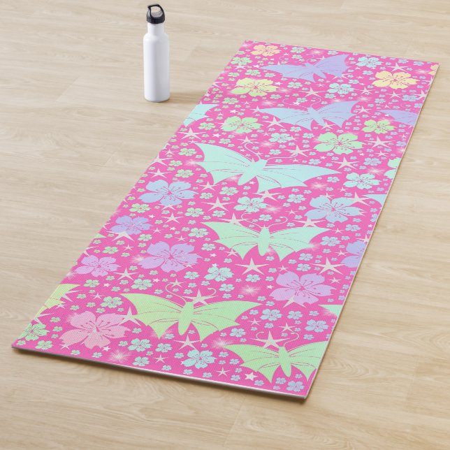 Rosa, Yoga, matte, Muster, farbig, Sport, Spiel, Yogamatte (Beispiel)