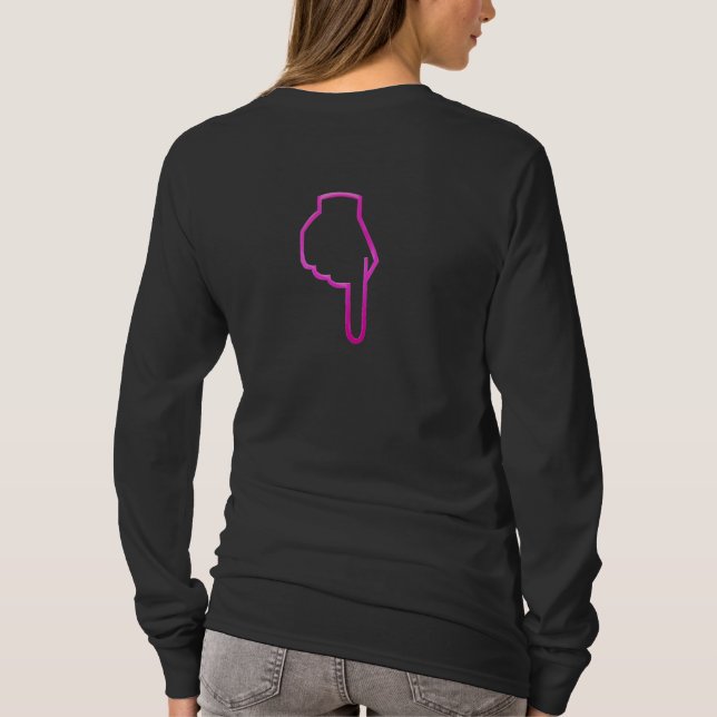ROSA ZAPFEN GEBRÄUCHLICH (lange Hülse) T-Shirt (Rückseite)