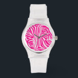 Rosa Zebra Armbanduhr<br><div class="desc">https://www.zazzle.com/cute_colorful_birds_fanny_pack-256591423157296343</div>