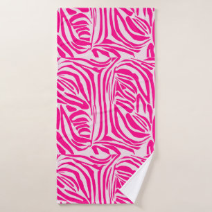 Rosa Zebra Badehandtuch