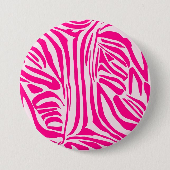 Rosa Zebra Button (Vorderseite)