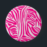 Rosa Zebra Button<br><div class="desc">https://www.zazzle.com/cute_colorful_birds_fanny_pack-256591423157296343</div>