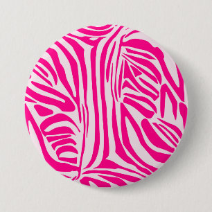 Rosa Zebra Button