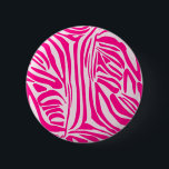 Rosa Zebra Button<br><div class="desc">https://www.zazzle.com/cute_colorful_birds_fanny_pack-256591423157296343</div>