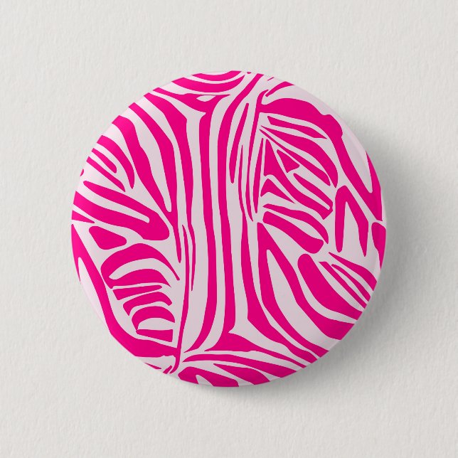 Rosa Zebra Button (Vorderseite)