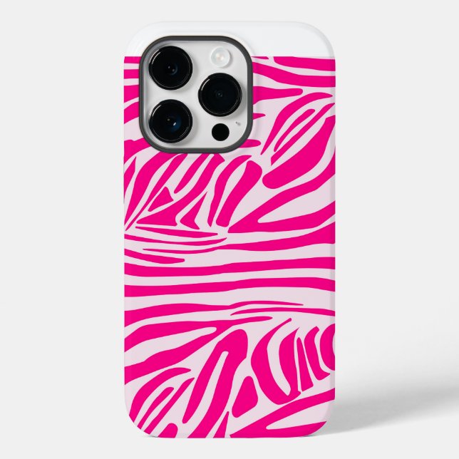 Rosa Zebra Case-Mate iPhone 14 Pro Hülle (Rückseite)