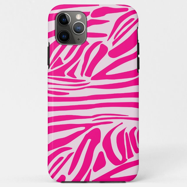 Rosa Zebra Case-Mate iPhone Hülle (Rückseite)