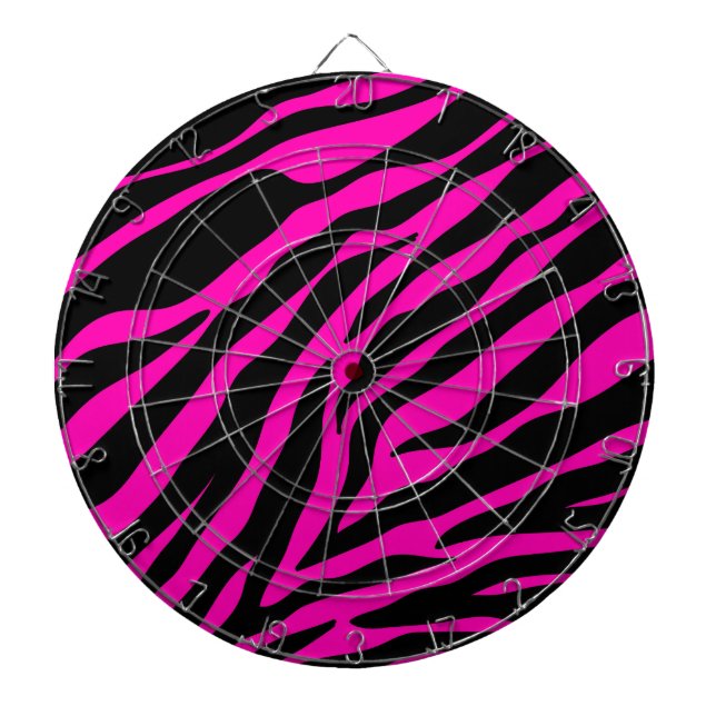 Rosa Zebra Dartscheibe (vorne)