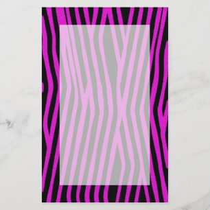 Rosa Zebra-Druck-Briefpapier Briefpapier