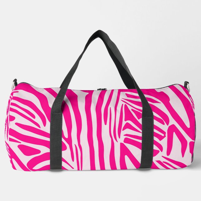 Rosa Zebra Duffle Bag (Vorderseite)