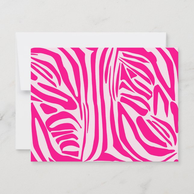 Rosa Zebra Einladung (Vorderseite)