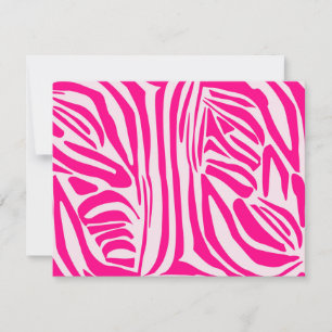 Rosa Zebra Einladung