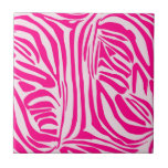 Rosa Zebra Fliese<br><div class="desc">https://www.zazzle.com/cute_colorful_birds_fanny_pack-256591423157296343</div>