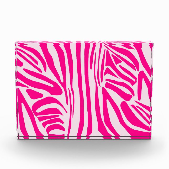 Rosa Zebra Fotoblock (Vorderseite)