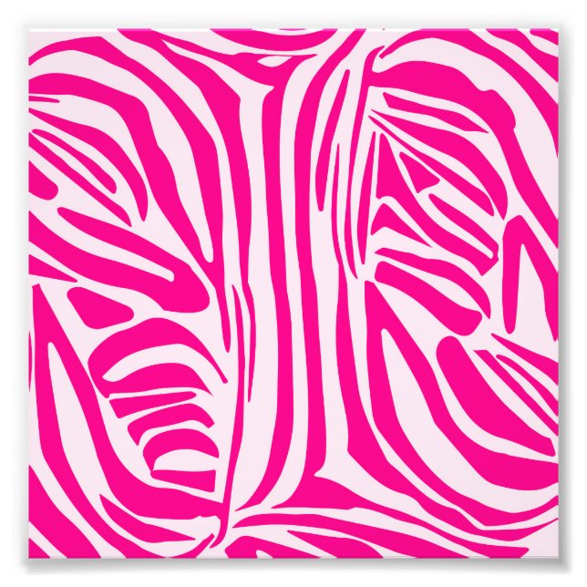 Rosa Zebra Fotodruck (Vorne)