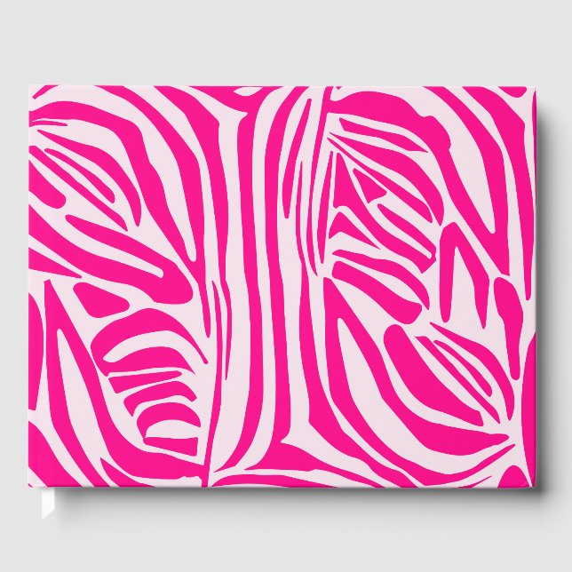 Rosa Zebra Gästebuch (Vorderseite)