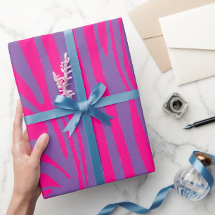 Rosa Zebra Geschenkpapier