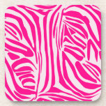 Rosa Zebra Getränkeuntersetzer<br><div class="desc">https://www.zazzle.com/cute_colorful_birds_fanny_pack-256591423157296343</div>