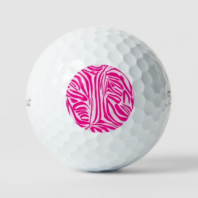 Rosa Zebra Golfball (Vorderseite)