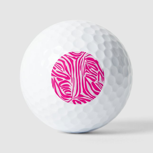 Rosa Zebra Golfball (Vorderseite)