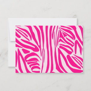 Rosa Zebra Hinweiskarte