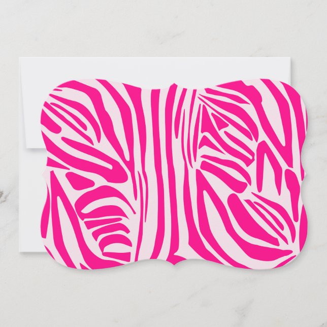 Rosa Zebra Karte (Vorderseite)