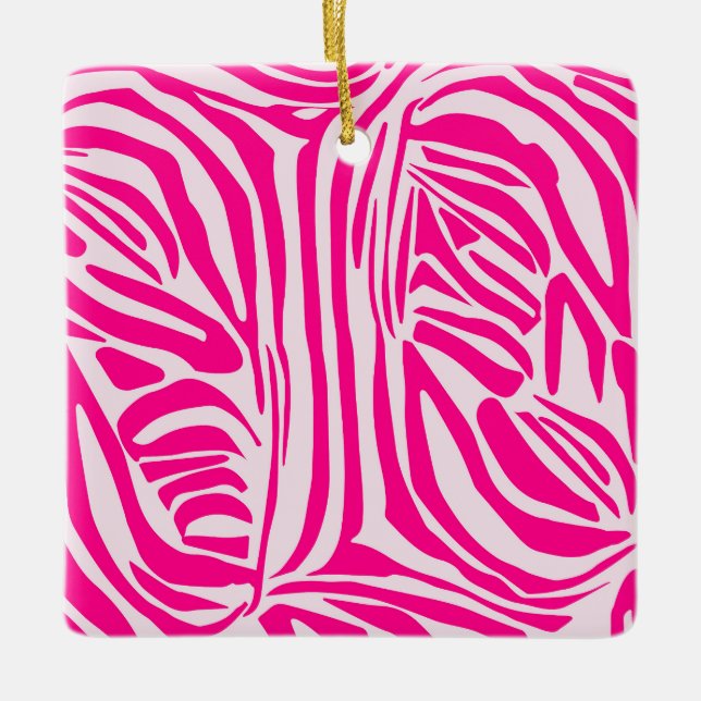 Rosa Zebra Keramikornament (Vorderseite)