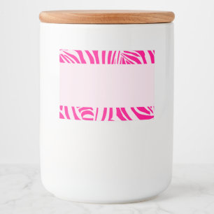 Rosa Zebra Lebensmitteletikett