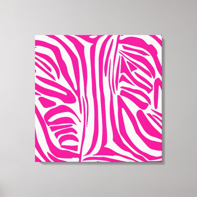 Rosa Zebra Leinwanddruck (Vorderseite)