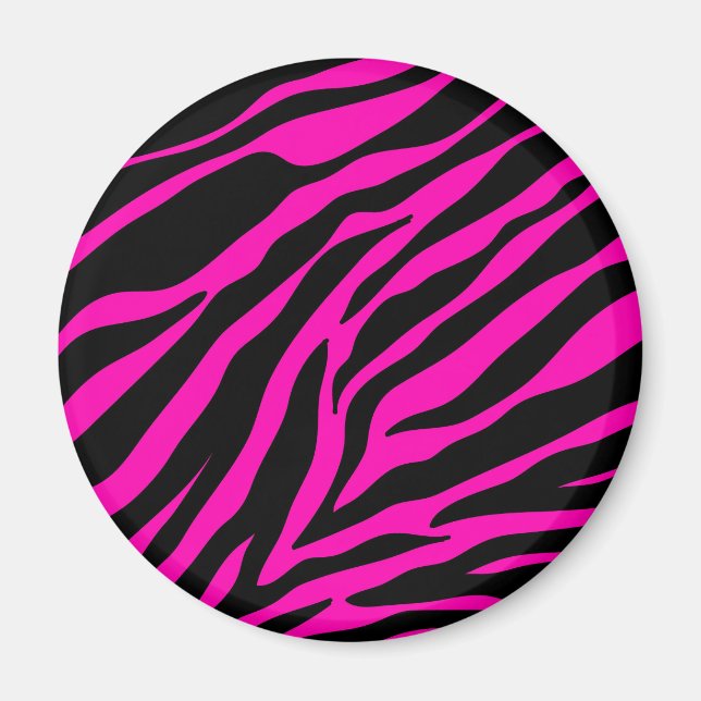 Rosa Zebra Magnet (Vorne)