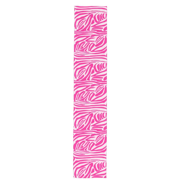 Rosa Zebra Mittelgroßer Tischläufer (Vorderseite)