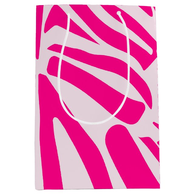 Rosa Zebra Mittlere Geschenktüte (Vorderseite)