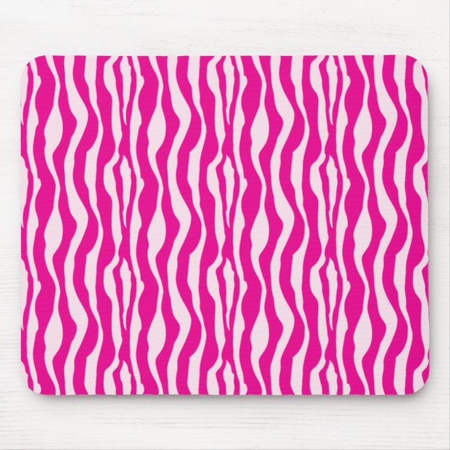 Rosa Zebra Mousepad (Vorne)
