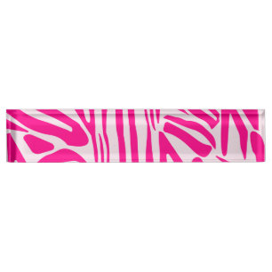 Rosa Zebra Namensplakette