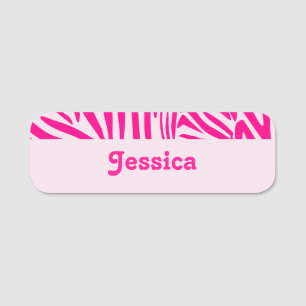 Rosa Zebra Namensschild