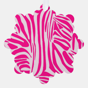 Rosa Zebra Ornament Karte