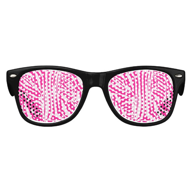 Rosa Zebra Partybrille (Vorderseite)
