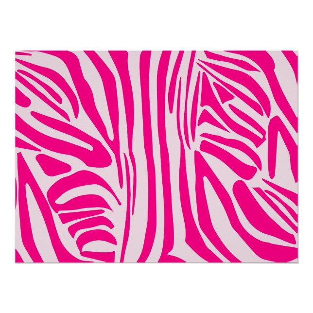 Rosa Zebra Poster (Vorderseite)